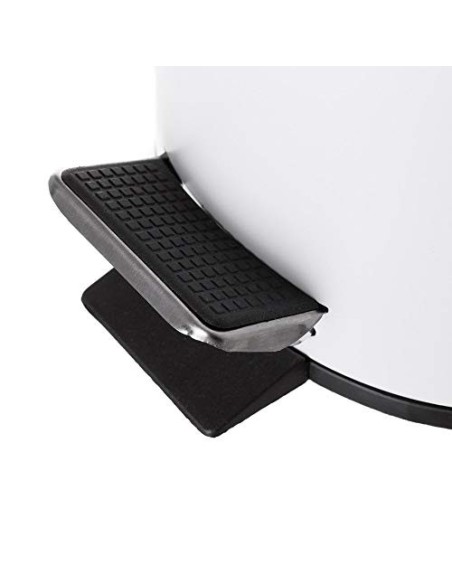 Juego de 2 Accesorios de Baño o Papelera contemporánea 3 litros y escobillero  Blanca  