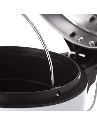 Juego de 2 Accesorios de Baño o Papelera contemporánea 3 litros y escobillero  Blanca  