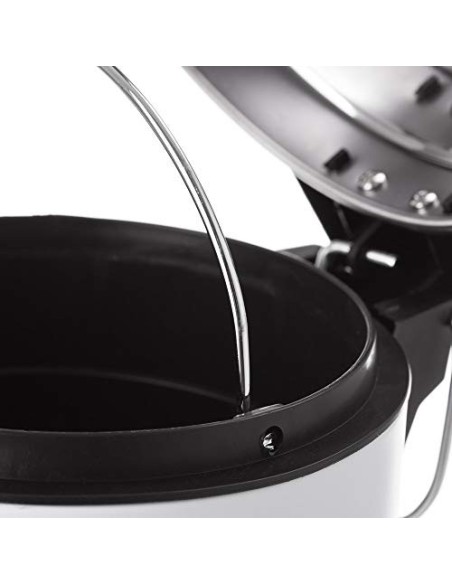 Juego de 2 Accesorios de Baño o Papelera contemporánea 3 litros y escobillero  Blanca  