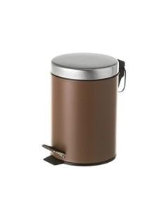 Juego de 2 Accesorios de Baño o Papelera contemporánea 3 litros y escobillero  Chcolate  2