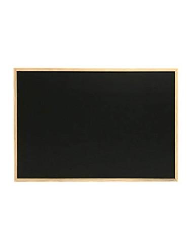 H HANSEL HOME - Pizarra Negra con Marco de Madera Natural - 60X90 cm