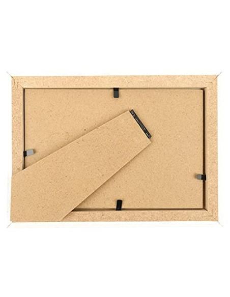 Marco de Fotos 10 x 15 cm Blanco Hecho de Madera Panel de Cristal Marco de Fotos para Decoracion