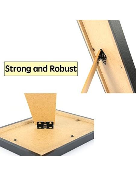 Marco de Fotos 10 x 15 cm Blanco Hecho de Madera Panel de Cristal Marco de Fotos para Decoracion