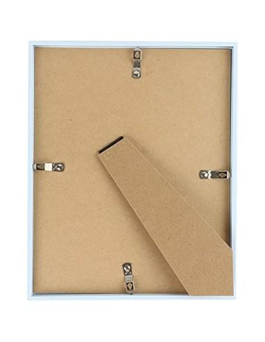 Marco de Fotos 20 x 30 cm Blanco Estilo Sencillo PVC Panel de Cristal Marco de Fotos para Decoración