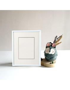 Marco de Fotos 20 x 30 cm Blanco Estilo Sencillo PVC Panel de Cristal Marco de Fotos para Decoración