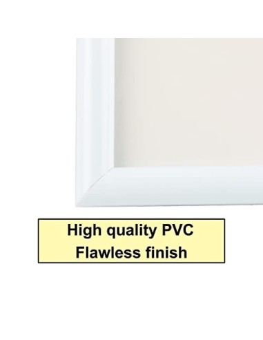 Marco de Fotos 20 x 30 cm Blanco Estilo Sencillo PVC Panel de Cristal Marco de Fotos para Decoración