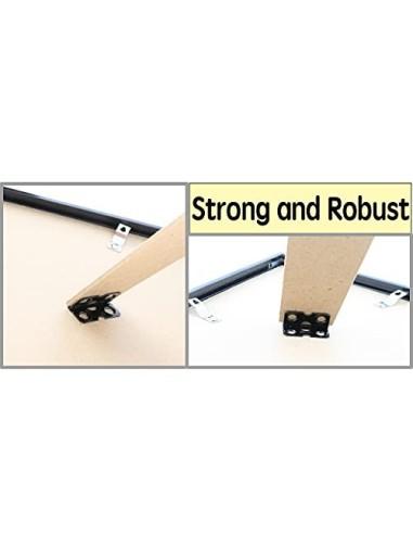 Marco de Fotos 20 x 30 cm Negro Estilo Sencillo PVC Panel de Cristal Marco de Fotos para Decoración