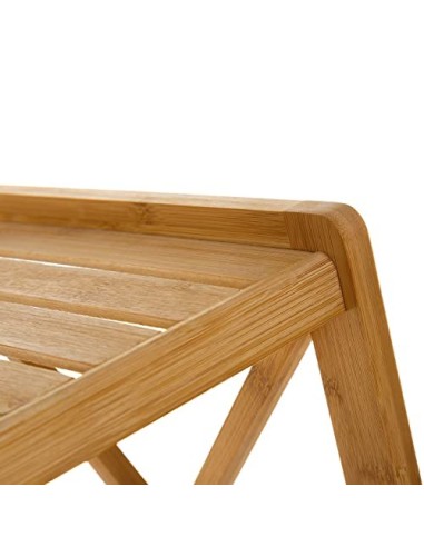 Estantería Bambú Estantería Baño de 3 Baldas Nórdica Marrón Estante de Pie Decorativo 33x36x85cm