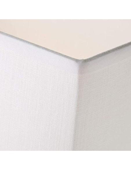 Lámpara de mesa nórdica de madera blanca de 31x21x11 cm.