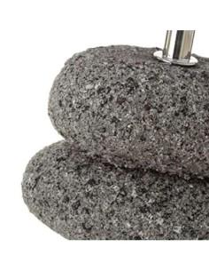 Lámpara de mesita de noche de piedras exótica de cerámica gris de 24x16x16 cm 2