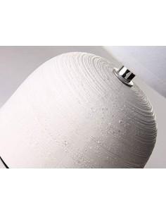 Lámpara de mesita de noche moderna de cerámica blanco de 16x16x27 cm 2