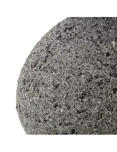 Lámpara de mesita de noche contemporánea de cerámica gris de 28x19x19 cm