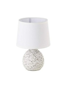 Lámpara de mesita de noche de piedras exótica con mosaico cerámica blanco-gris 19 x 19 x 28 cm