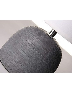 Lámpara de mesita de noche moderna de cerámica gris de 16x16x27 cm 2