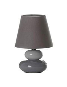 Lámpara de mesita de noche nórdica de cerámica gris de 15x22 cm.