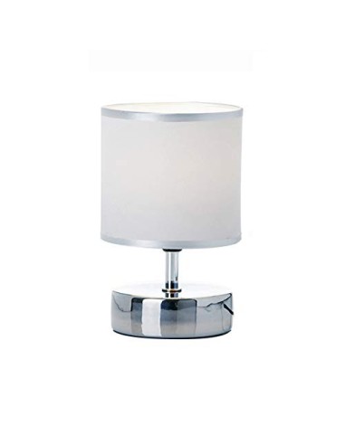 Lámpara de mesa plateado de cerámica 14x14x23.