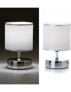 Lámpara de mesa plateado de cerámica 14x14x23. 2