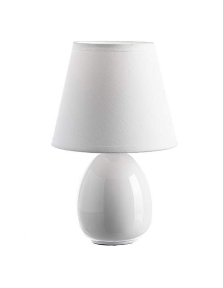 IP20 Lámpara de mesa táctil máx 4 niveles de luminosidad Lamparilla de noche moderna Ø15,7cm Color blanco 25 W E14 