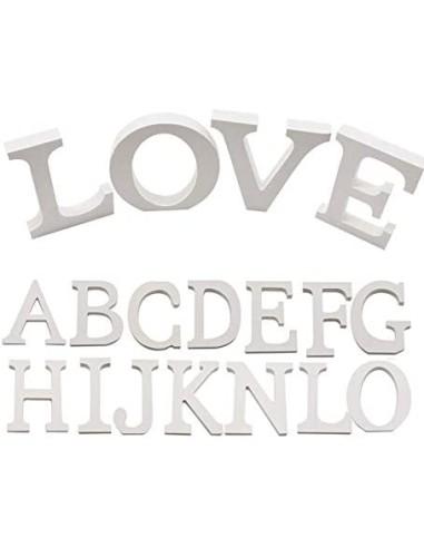 Letras y números de madera alfabeto...