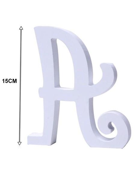 Letras y números de madera alfabeto para decoración 15cm