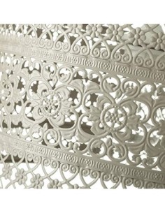 Lámpara de techo de metal beige de 18x29x29 cm 2