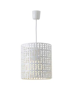 Lámpara de techo de metal blanca de 25x23x23 cm