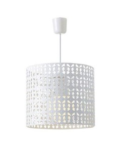 Lámpara de techo de metal blanca de 25x30x30 cm