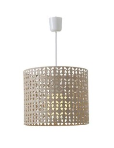 Lámpara de techo calada de metal beige de 25x30x30 cm