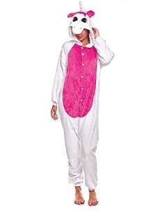 Pijama Unicornio Fucsia Mujer Hombre Adulto Unisexo Disfraces Animal Carnaval Halloween Cosplay Cómodo Suave | Hansel