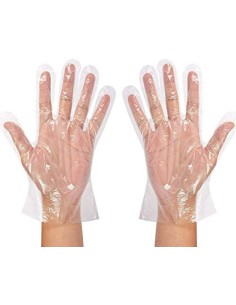 Guantes Desechables de plástico Transparente, protección contra Virus,Guantes para cocinar en Barbacoa, para el Hogar, baño, 