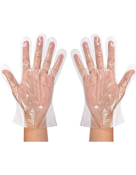 Guantes Desechables de plástico Transparente, protección contra Virus,Guantes para cocinar en Barbacoa, para el Hogar, baño, 