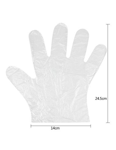 Guantes Desechables de plástico Transparente, protección contra Virus,Guantes para cocinar en Barbacoa, para el Hogar, baño, 