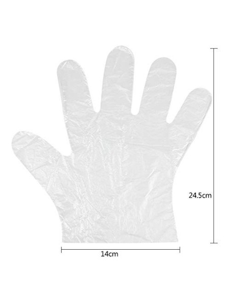 Guantes Desechables de plástico Transparente, protección contra Virus,Guantes para cocinar en Barbacoa, para el Hogar, baño, 