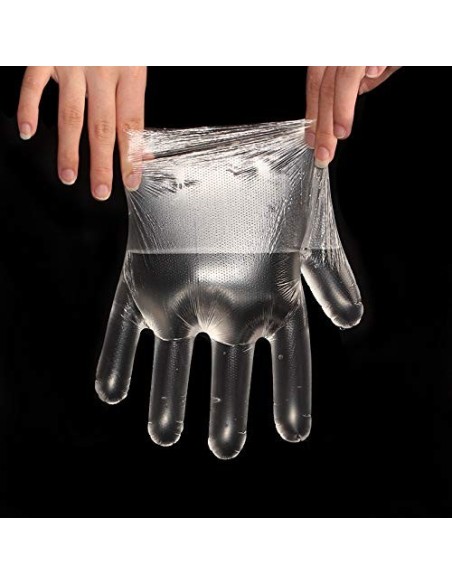 Guantes Desechables de plástico Transparente, protección contra Virus,Guantes para cocinar en Barbacoa, para el Hogar, baño, 