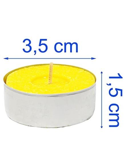 H HANSEL HOME Velas de Té Citronela Tealight Citronela Perfumada Antimosquitos Velas Citronela - Pack 60 Velas, 4,5 Horas de 