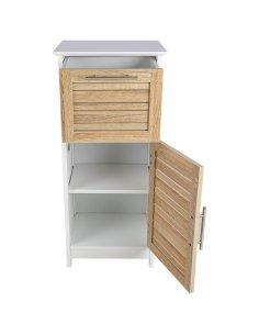 Mueble de baño madera Color Blanco/Roble con cesto Extraible para ropa sucia  - Stockholm - AliExpress