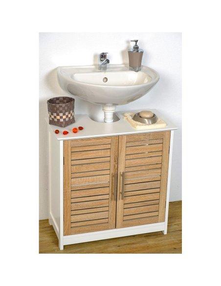 Mueble de baño bajo lavabo de bambú Armario de baño Mueble auxiliar para  baño 4052025321260