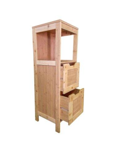 Mueble de Baño Armario Bajo Lavabo Bambú con 2 Puertas Correderas y 1  Estante Interior - MAHE Mueble de baño Tocadores de baño - AliExpress