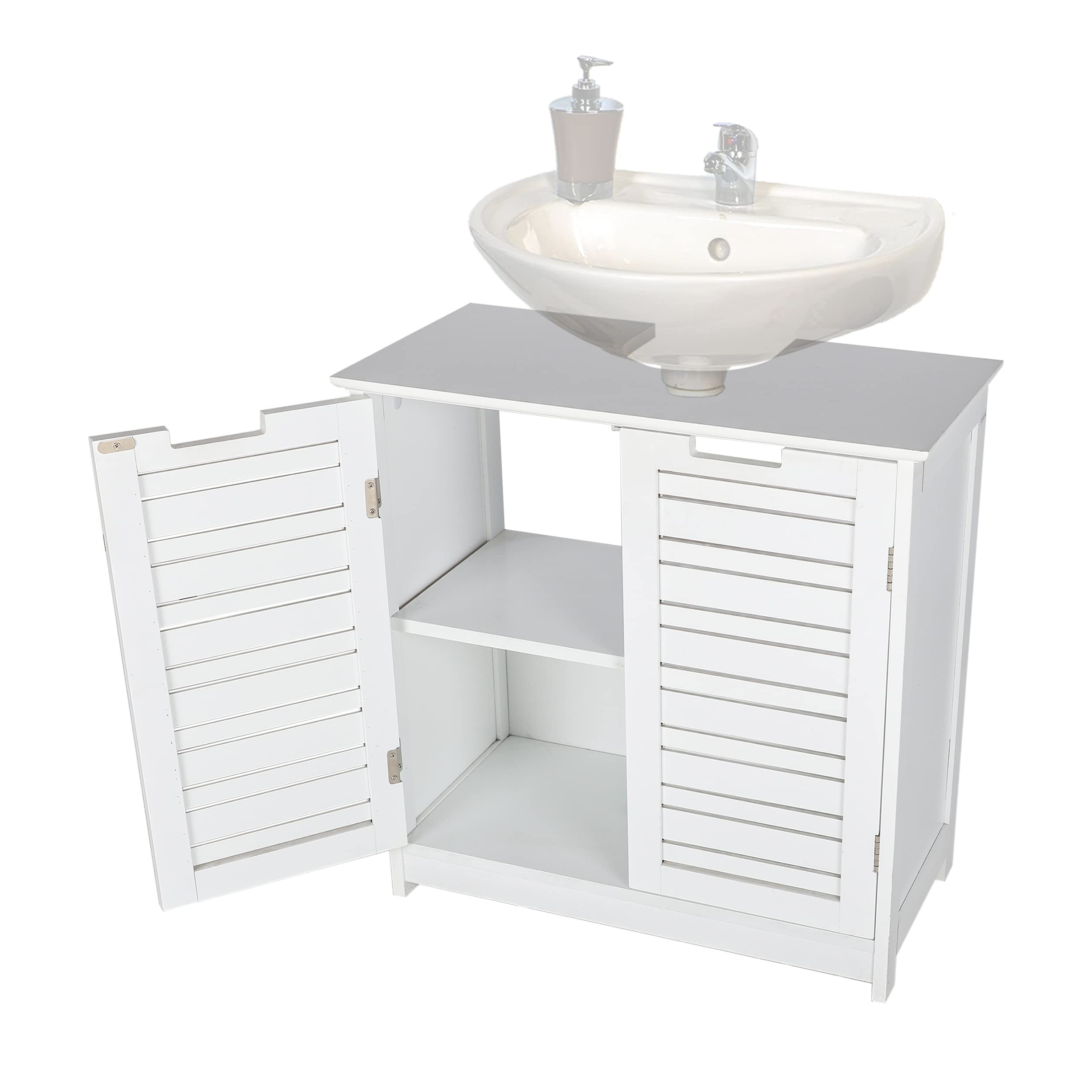 Mueble de almacenamiento alto para baño, blanco, con 1 cajón y 2 puertas  NEW US