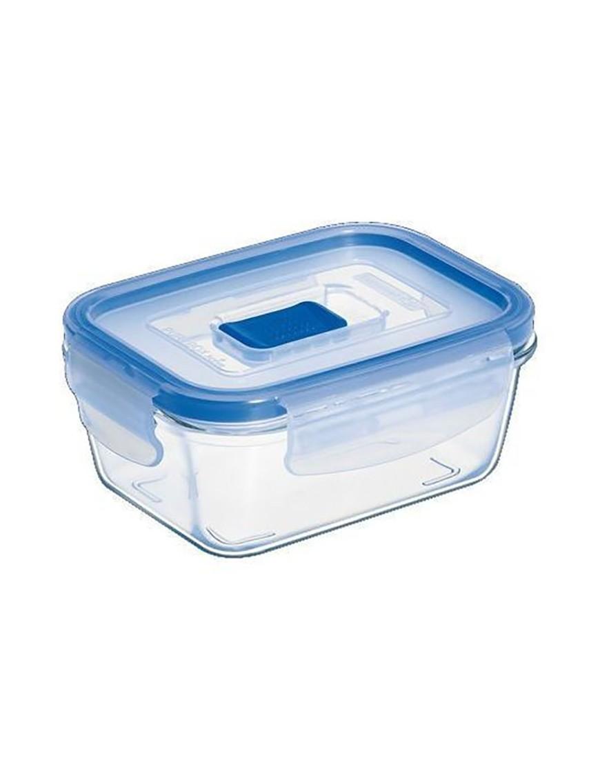  Luminarc Pure Box - Recipiente de vidrio activo para  almacenamiento de alimentos con tapa de ventilación deslizante (Rect 3.4  tazas/27.1 fl oz) : Hogar y Cocina