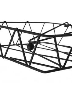 Servilletero de Mesa Cuadrado Negro de Metal de 18 x 18 x 5 cm 2