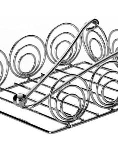 Servilletero de Mesa Moderno Servilletero Metal Cromado de 15 x 15 x 7 cm 2