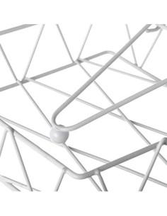 Servilletero de Mesa Cuadrado de Metal Blanco de 18 x 18 x 5 cm 2