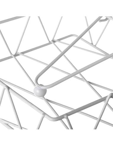 Servilletero de Mesa Cuadrado de Metal Blanco de 18 x 18 x 5 cm