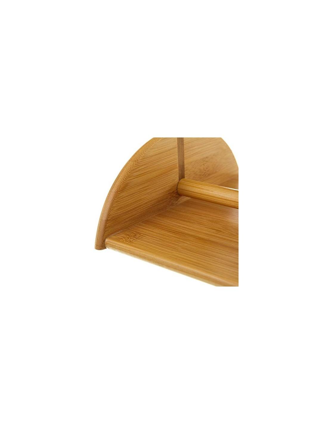 Servilletero de Mesa Moderno Servilletero Marrón Nórdico Bambú de 19 x 18.5 x 7 cm 