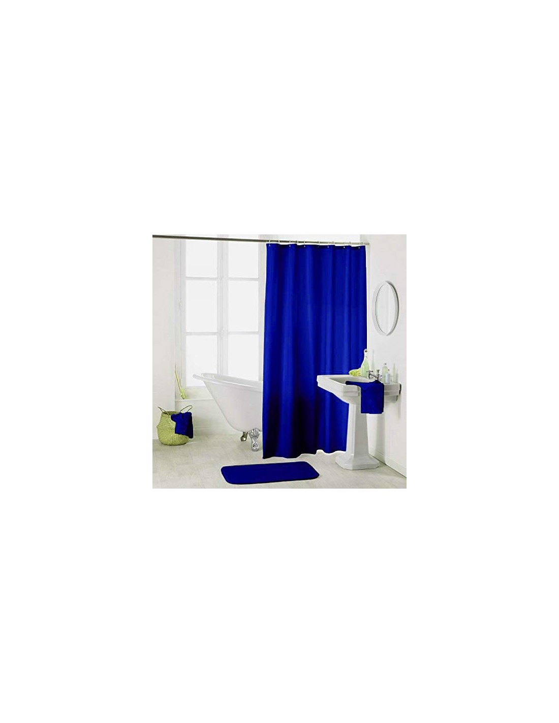 MSV Anillas para cortina de ducha (12 ud.)
