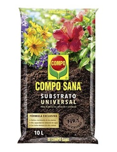 Compo Sana Substrato Universal de calidad para macetas con 12 semanas de abono para plantas de interior, terraza y jardín, Su