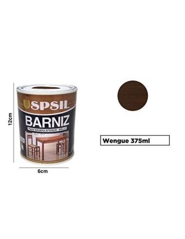 Pintura Barniz para Madera, Pintura Barniz de Rápido Secado para Superfícies Interiores  Madera Wengue, 375 ML 
