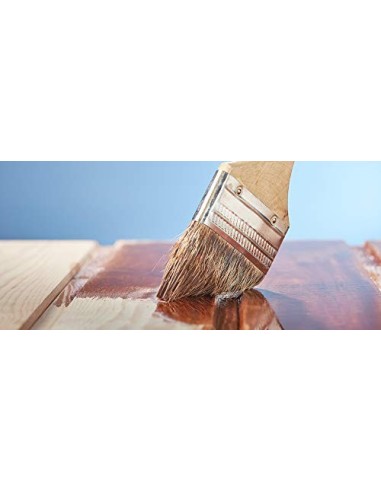 Pintura Barniz para Madera, Pintura Barniz de Rápido Secado para Superfícies Interiores  Madera Wengue, 375 ML 