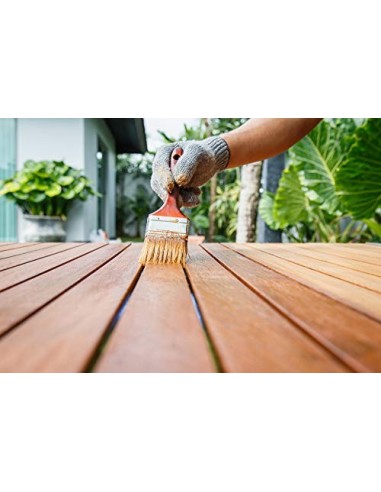 Pintura Barniz para Madera, Pintura Barniz de Rápido Secado para Superfícies Interiores  Madera Wengue, 375 ML 